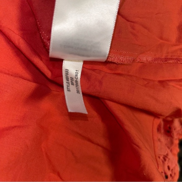 J. Crew Womens BF833 Mixed Media Eyelet Button Shirt Coral pink size XL blouse - Picture 3 of 6